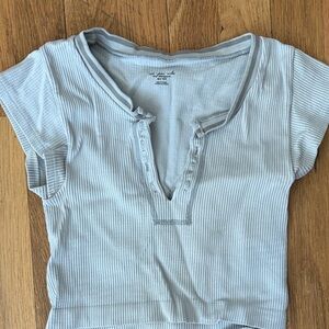 Urban Outfitters Gray Ribbed Top